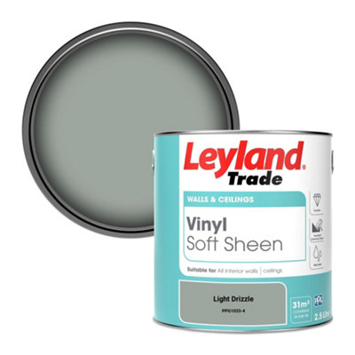 Leyland Trade Vinyl Soft Sheen Walls & Ceilings Emulsion Paint Light Drizzle (Ppg1033-4)2.5L from B&Q