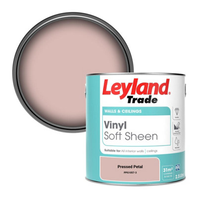 Leyland Trade Vinyl Soft Sheen Walls & Ceilings Emulsion Paint Pressed Petal (Ppg1057-3)2.5L from B&Q