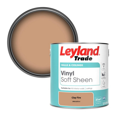Leyland Trade Vinyl Soft Sheen Walls & Ceilings Emulsion Paint Clay Fire (Ppg1070-4)2.5L from B&Q