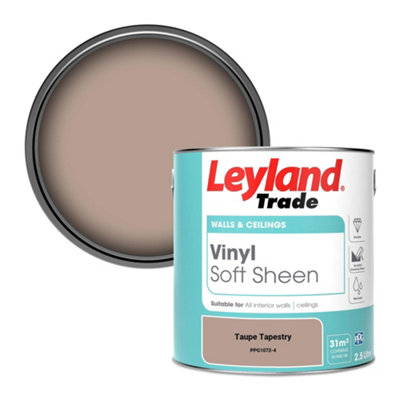 B&Q -  Vinyl Soft Sheen Walls & Ceilings Emulsion Paint Taupe Tapestry (Ppg1072-4)2.5L