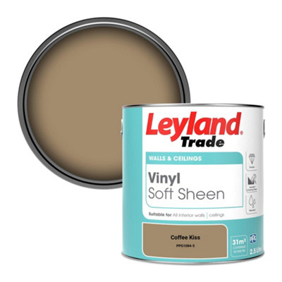 B&Q -  Vinyl Soft Sheen Walls & Ceilings Emulsion Paint Coffee Kiss (Ppg1084-5)2.5L