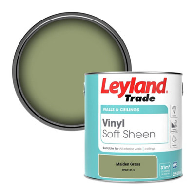 Leyland Trade Vinyl Soft Sheen Walls & Ceilings Emulsion Paint Maiden Grass (Ppg1121-5)2.5L from B&Q
