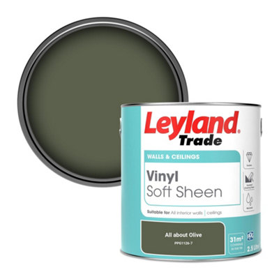 Leyland Trade Vinyl Soft Sheen Walls & Ceilings Emulsion Paint All About Olive (Ppg1126-7)2.5L from B&Q