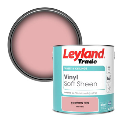 Leyland Trade Vinyl Soft Sheen Walls & Ceilings Emulsion Paint Strawberry Icing (Ppg1185-3)2.5L from B&Q