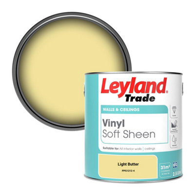 Leyland Trade Vinyl Soft Sheen Walls & Ceilings Emulsion Paint Light Butter (Ppg1212-4)2.5L from B&Q