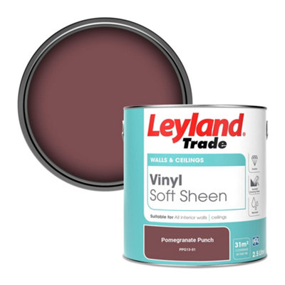 Leyland Trade Vinyl Soft Sheen Walls & Ceilings Emulsion Paint Pomegranate Punch (Ppg13-01)2.5L from B&Q