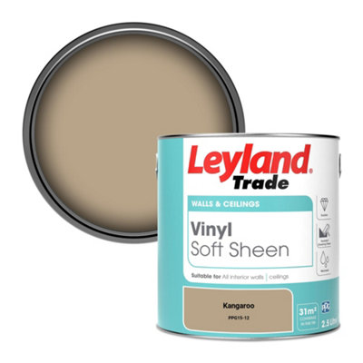Leyland Trade Vinyl Soft Sheen Walls & Ceilings Emulsion Paint Kangaroo (Ppg15-12)2.5L from B&Q