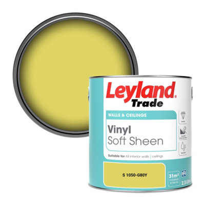 Leyland Trade Vinyl Soft Sheen Walls & Ceilings Emulsion Paint (S 1050-G80Y)2.5L from B&Q