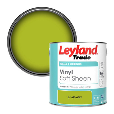Leyland Trade Vinyl Soft Sheen Walls & Ceilings Emulsion Paint (S 1075-G50Y)2.5L from B&Q