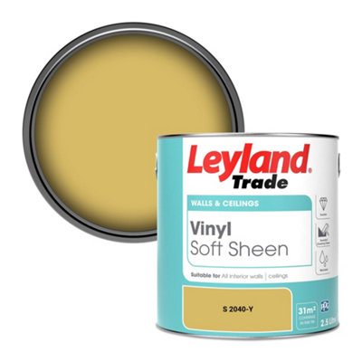 Leyland Trade Vinyl Soft Sheen Walls & Ceilings Emulsion Paint (S 2040-Y)2.5L from B&Q