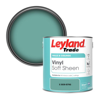 Leyland Trade Vinyl Soft Sheen Walls & Ceilings Emulsion Paint (S 3030-B70G)2.5L from B&Q