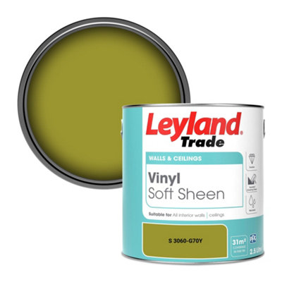 Leyland Trade Vinyl Soft Sheen Walls & Ceilings Emulsion Paint (S 3060-G70Y)2.5L from B&Q