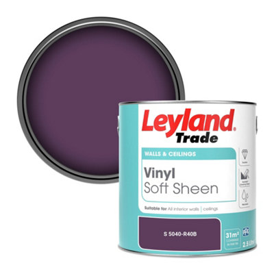 Leyland Trade Vinyl Soft Sheen Walls & Ceilings Emulsion Paint (S 5040-R40B)2.5L from B&Q