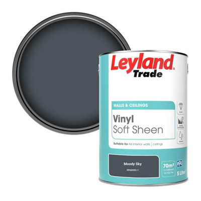 Leyland Trade Vinyl Soft Sheen Walls & Ceilings Emulsion Paint Moody Sky (Ppg0993-7)5L from B&Q