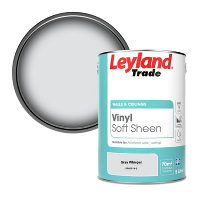 Leyland Trade Vinyl Soft Sheen Walls & Ceilings Emulsion Paint Gray Whisper (Ppg1014-2)5L from B&Q