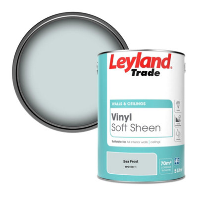 Leyland Trade Vinyl Soft Sheen Walls & Ceilings Emulsion Paint Sea Frost (Ppg1037-1)5L from B&Q
