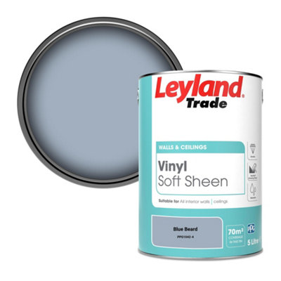 B&Q -  Vinyl Soft Sheen Walls & Ceilings Emulsion Paint Blue Beard (Ppg1042-4)5L