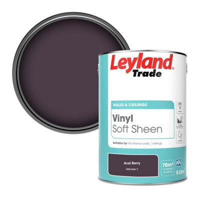 Leyland Trade Vinyl Soft Sheen Walls & Ceilings Emulsion Paint Acai Berry (Ppg1046-7)5L from B&Q