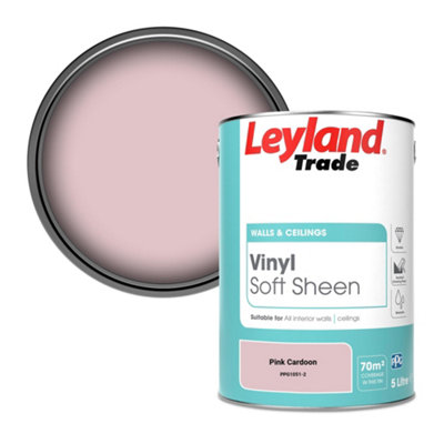 Leyland Trade Vinyl Soft Sheen Walls & Ceilings Emulsion Paint Pink Cardoon (Ppg1051-2)5L from B&Q