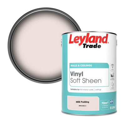 B&Q -  Vinyl Soft Sheen Walls & Ceilings Emulsion Paint Milk Pudding (Ppg1052-2)5L