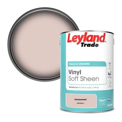 Leyland Trade Vinyl Soft Sheen Walls & Ceilings Emulsion Paint Honeysweet (Ppg1065-3)5L from B&Q