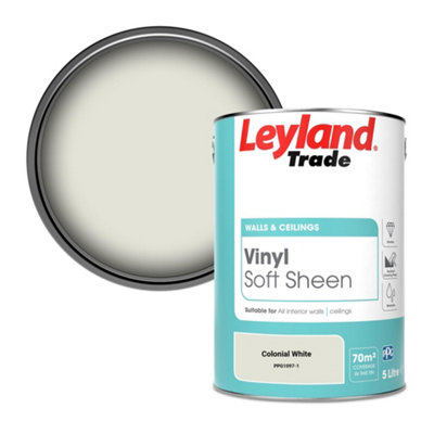 Leyland Trade Vinyl Soft Sheen Walls & Ceilings Emulsion Paint Colonial White (Ppg1097-1)5L from B&Q