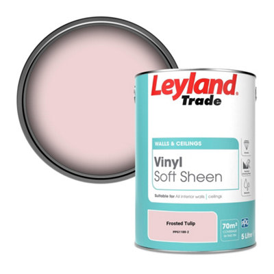 Leyland Trade Vinyl Soft Sheen Walls & Ceilings Emulsion Paint Frosted Tulip (Ppg1188-2)5L from B&Q