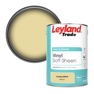 Leyland Trade Vinyl Soft Sheen Walls & Ceilings Emulsion Paint Turning Oakleaf (Ppg12-23)5L from B&Q