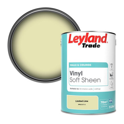 Leyland Trade Vinyl Soft Sheen Walls & Ceilings Emulsion Paint Limited Lime (Ppg1217-2)5L from B&Q