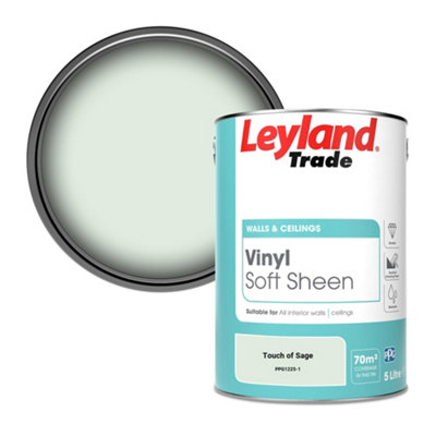 Leyland Trade Vinyl Soft Sheen Walls & Ceilings Emulsion Paint Touch Of Sage (Ppg1225-1)5L from B&Q