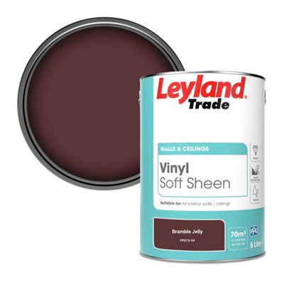 Leyland Trade Vinyl Soft Sheen Walls & Ceilings Emulsion Paint Bramble Jelly (Ppg13-04)5L from B&Q