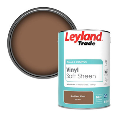Leyland Trade Vinyl Soft Sheen Walls & Ceilings Emulsion Paint Southern Wood (Ppg16-07)5L from B&Q