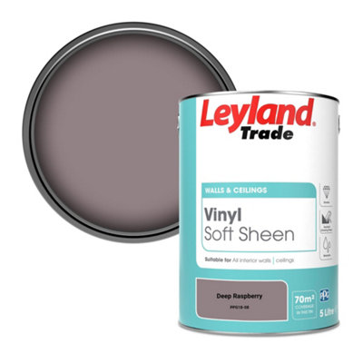 Leyland Trade Vinyl Soft Sheen Walls & Ceilings Emulsion Paint Deep Raspberry (Ppg18-08)5L from B&Q