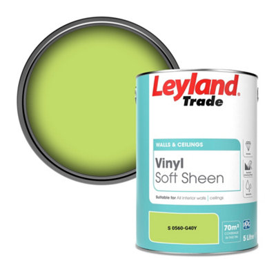 Leyland Trade Vinyl Soft Sheen Walls & Ceilings Emulsion Paint (S 0560-G40Y)5L from B&Q