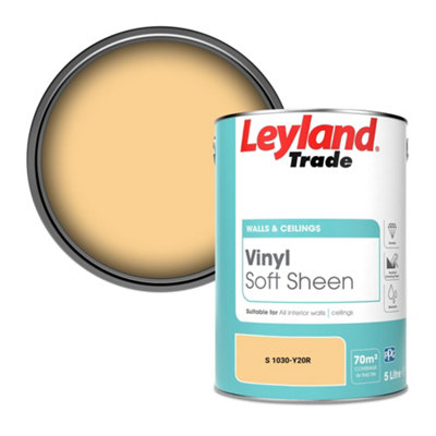 Leyland Trade Vinyl Soft Sheen Walls & Ceilings Emulsion Paint (S 1030-Y20R)5L from B&Q