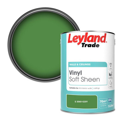 Leyland Trade Vinyl Soft Sheen Walls & Ceilings Emulsion Paint (S 3060-G20Y)5L from B&Q