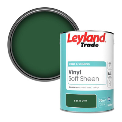 Leyland Trade Vinyl Soft Sheen Walls & Ceilings Emulsion Paint (S 5540-G10Y)5L from B&Q