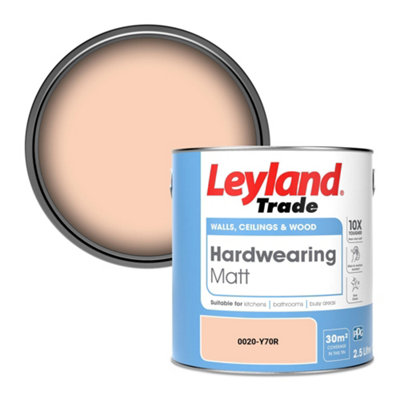 Leyland Trade Hardwearing Matt Emulsion Paint (0020-Y70R) 2.5L from B&Q