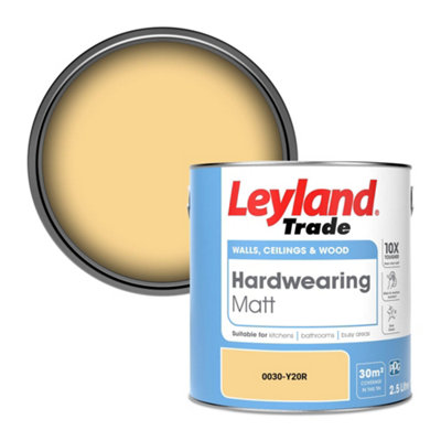 Leyland Trade Hardwearing Matt Emulsion Paint (0030-Y20R) 2.5L from B&Q