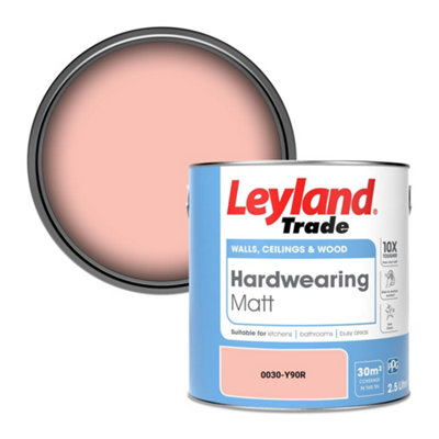 Leyland Trade Hardwearing Matt Emulsion Paint (0030-Y90R) 2.5L from B&Q