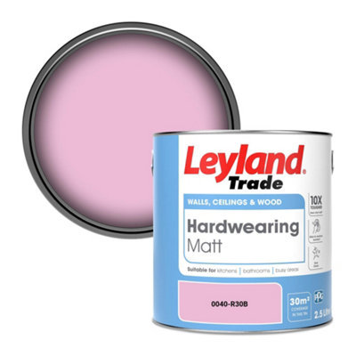 Leyland Trade Hardwearing Matt Emulsion Paint (0040-R30B) 2.5L from B&Q