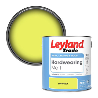 Leyland Trade Hardwearing Matt Emulsion Paint (0060-G60Y) 2.5L from B&Q