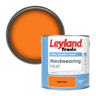 Leyland Trade Hardwearing Matt Emulsion Paint (0090-Y50R) 2.5L from B&Q
