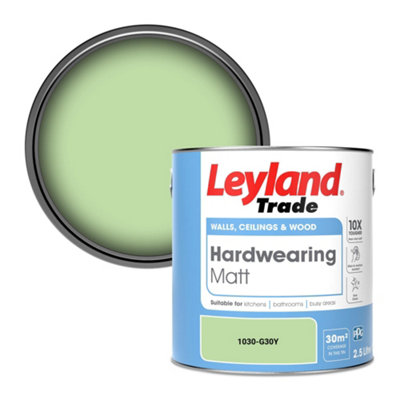 Leyland Trade Hardwearing Matt Emulsion Paint (1030-G30Y) 2.5L from B&Q