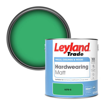 Leyland Trade Hardwearing Matt Emulsion Paint (1070-G) 2.5L from B&Q