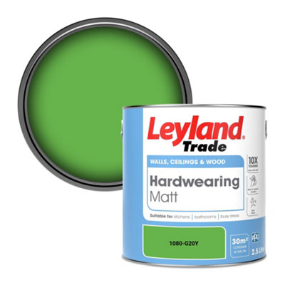 Leyland Trade Hardwearing Matt Emulsion Paint (1080-G20Y) 2.5L from B&Q