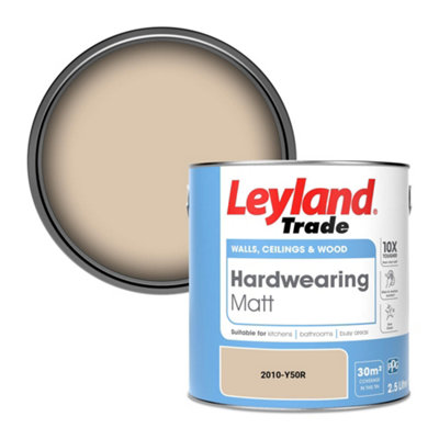 Leyland Trade Hardwearing Matt Emulsion Paint (2010-Y50R) 2.5L from B&Q