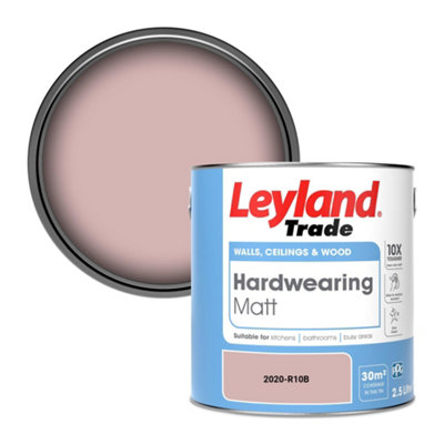 Leyland Trade Hardwearing Matt Emulsion Paint (2020-R10B) 2.5L from B&Q
