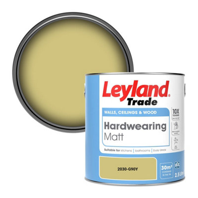 Leyland Trade Hardwearing Matt Emulsion Paint (2030-G90Y) 2.5L from B&Q