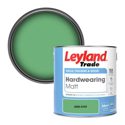 Leyland Trade Hardwearing Matt Emulsion Paint (2050-G10Y) 2.5L from B&Q